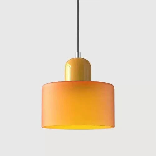 Vintage Kleine Hanglamp Glas-in-Lood – Roze/Oranje/Groen/Wit – E27