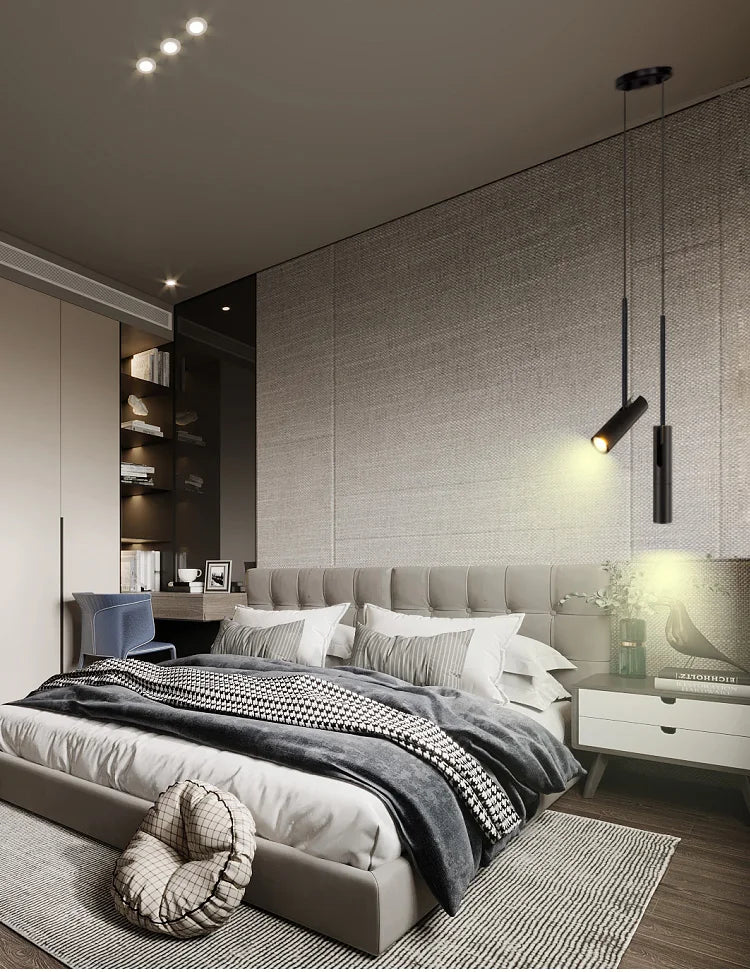 Moderne LED Hanglamp Aluminium Zwart Goud 2-Lichts Voor Woonkamer