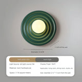 Retro LED Wandlamp Kleurrijk Rond