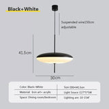 Nordic LED Hanglamp – Vliegende Schotel Design – Zwart/Wit – E27