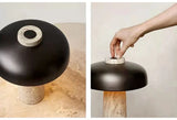 Nordic Paddenstoel Vloerlamp Travertijn Steen – Wabi Sabi Design
