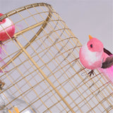 Nordic LED Birdcage Hanglamp Goud – Art Deco Restaurant & Woonkamer