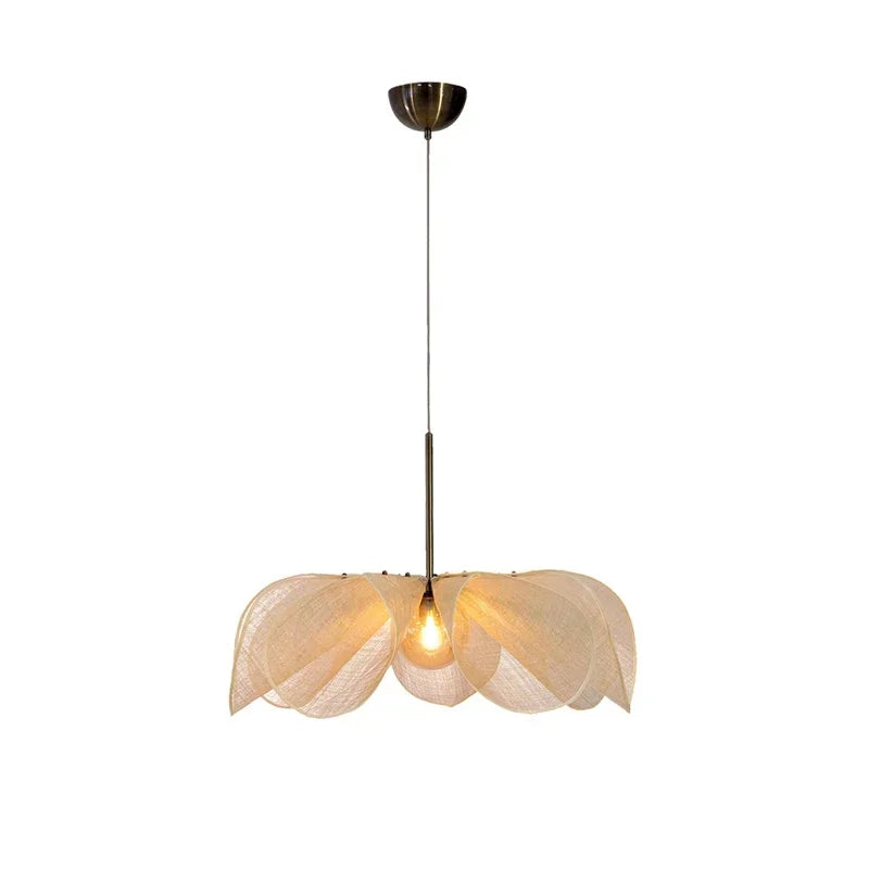 Vintage Stoffen Plafondlamp Wabi Sabi Hanglamp – E27 LED