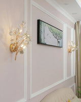 Kristallen Wandlamp Gouden Takken – LED G4 Slaapkamer & Woonkamer