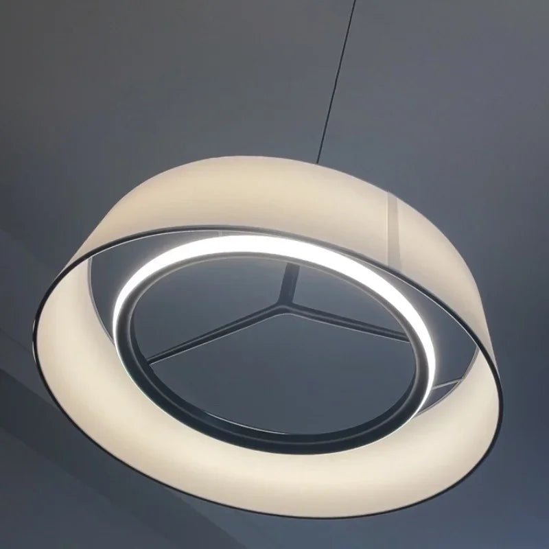 Minimalistische LED Stoffen Hanglamp Rond Voor Eetkamer & Slaapkamer