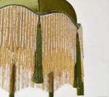 LED Hanglamp Groen Stoffen Kwast – Vintage Voor Woonkamer & Café