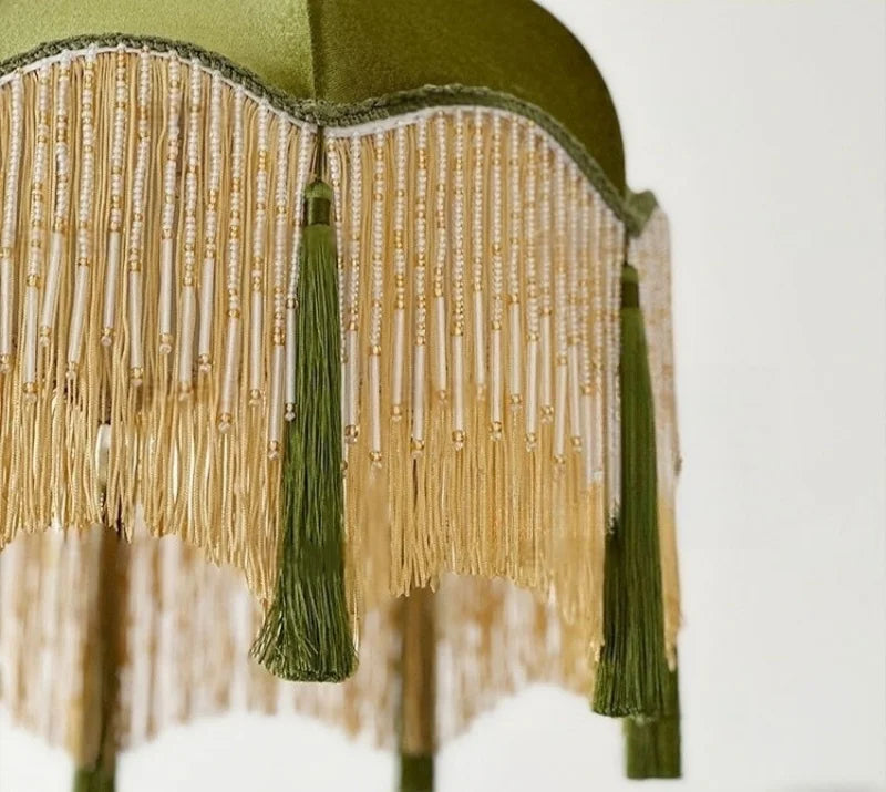 LED Hanglamp Groen Stoffen Kwast – Vintage Voor Woonkamer & Café