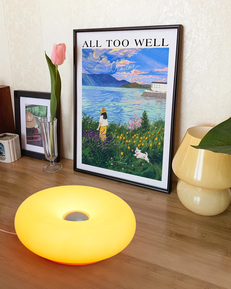 Bauhaus Tafellamp LED USB – Bedlamp Donut Design Nachtlamp