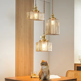 Japanse Vintage Glazen Hanglamp Brass LED Voor Slaapkamer & Eettafel