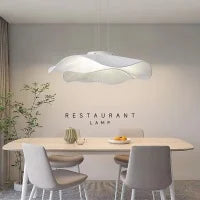 Moderne Stoffen LED Hanglamp – Dimbare Nordic Plafondlamp E27 Wit