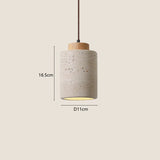 Japanse Wabi-Sabi Hanglamp – Gele Natuursteen Bedlamp Pendel E27