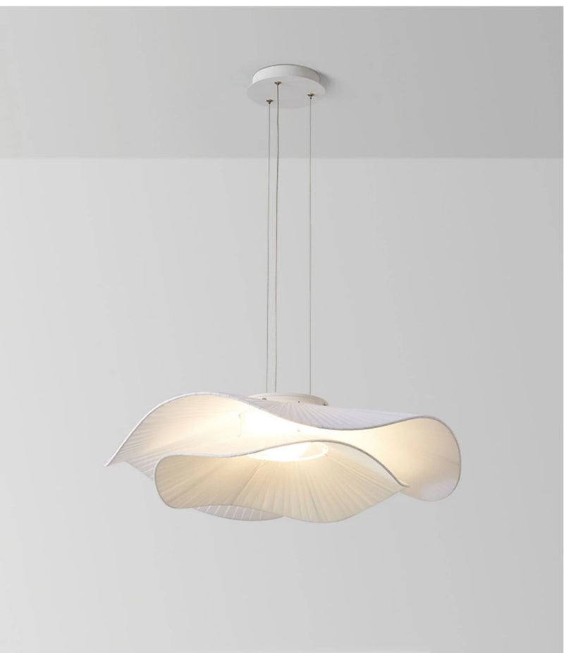 Moderne Stoffen LED Hanglamp – Dimbare Nordic Plafondlamp E27 Wit