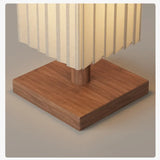 Moderne Stoffen LED Vloerlamp – Houten Staande Lamp voor Woonkamer