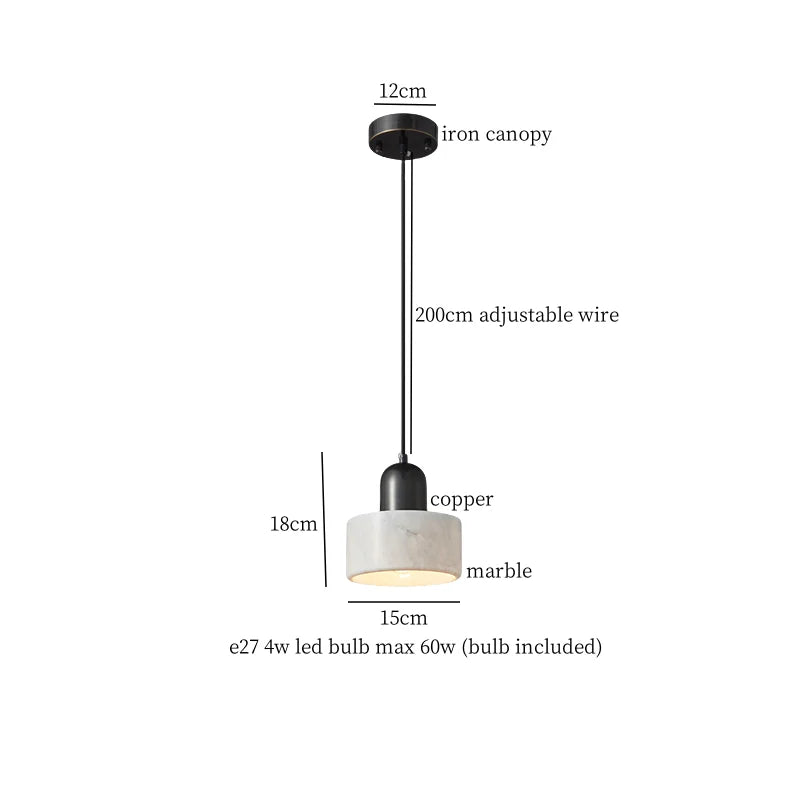 Hanglamp LED Marmer Voor Woonkamer & Slaapkamer