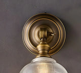 Koperen Wandlamp – Vintage LED Sconce met Helder Glas E14