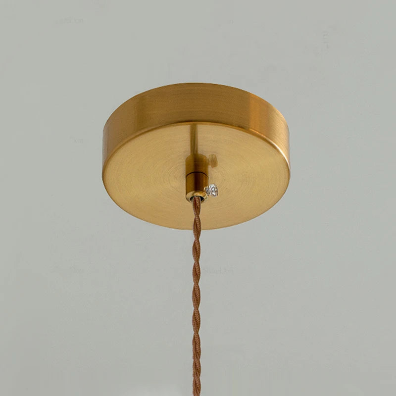Nordic Japans Glazen Hanglamp Polished Copper Voor Slaapkamer & Eettafel