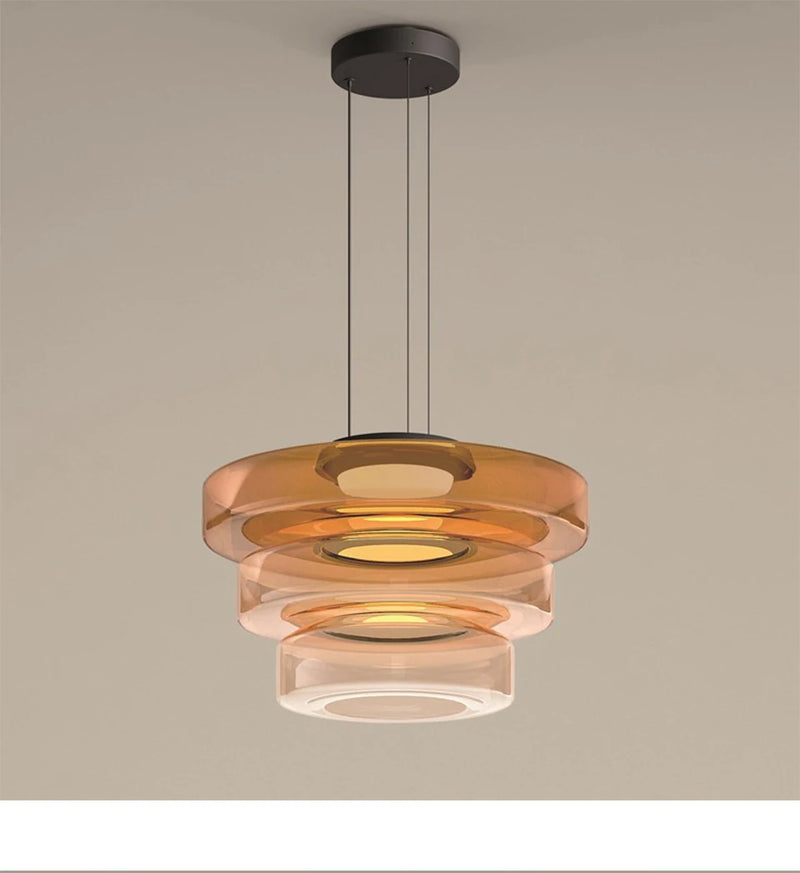 Luxe LED glazen hanglamp – verstelbare moderne kroonluchter