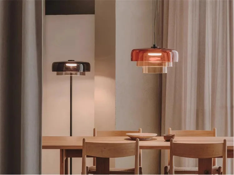 Nordic LED Hanglamp van Glas – Kleurrijke Moderne Plafondlamp