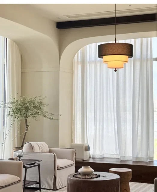 Boho Green Fabric Hanglamp