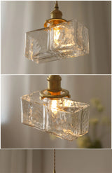 Japanse Vintage Glazen Hanglamp Brass LED Voor Slaapkamer & Eettafel