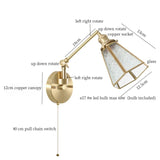 Nordic LED Wandlamp Glas – Verstelbaar, Trekschakelaar, Sfeerverlichting