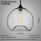 Caren Nordic Hanglamp – Handgemaakt Glas LED Filament Pendant Light