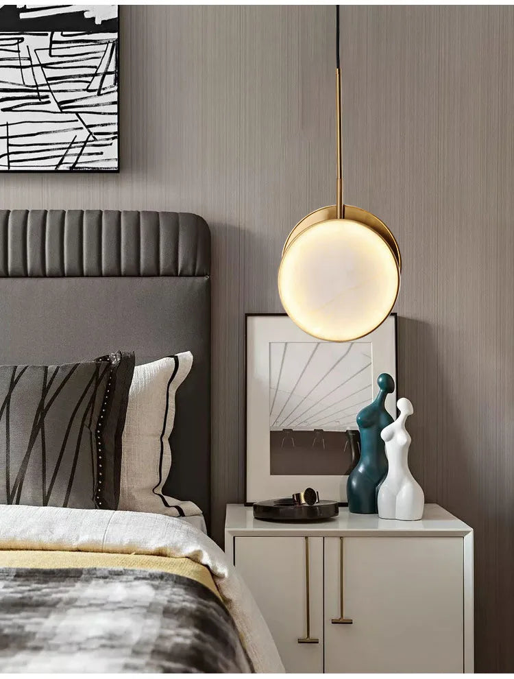 Round Marble Wall Lamp