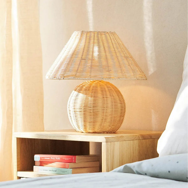 Handgemaakte Rotan Vloerlamp Wabi Sabi Japans Nordic Stijl – E27
