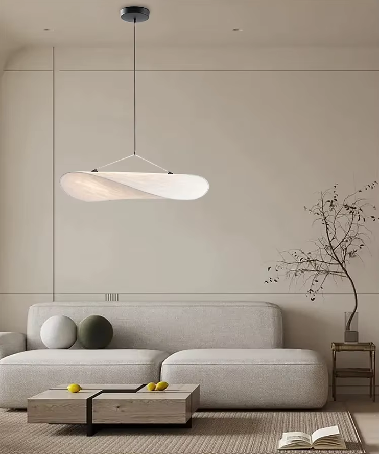 Japandi Stijl Zijden Hanglamp Kroonluchter