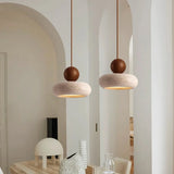 Travertin LED Hanglamp – Japanse Stijl Steen Pendant Light