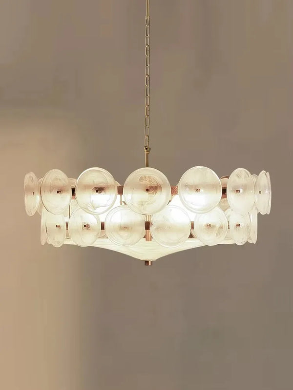 Franse Retro Hanglamp – Luxe Gekleurd Glas LED Pendant Light E14