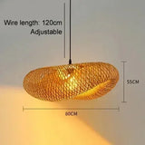 Bamboe Hanglamp LED – Handgemaakte Vintage Plafondlamp E27