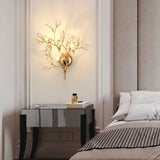 Kristallen Wandlamp Gouden Takken – LED G4 Slaapkamer & Woonkamer