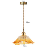 Vintage Bloem Hanglamp Glas E27 Voor Woonkamer, Slaapkamer & Bedside