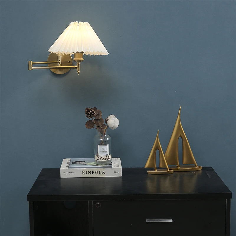Nordic Wandlamp LED Opvouwbaar Zwart/Goud Voor Slaapkamer & Studie