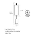 Wabi-Sabi Vloerlamp – Japanse LED Staande Lamp met Stoffen Kap