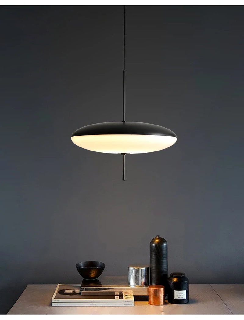 Nordic LED Hanglamp – Vliegende Schotel Design – Zwart/Wit – E27