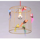 Nordic LED Birdcage Hanglamp Goud – Art Deco Restaurant & Woonkamer