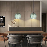 Nordic Hanglamp Glas Groen Bladmotief E27 Modern Woonkamer Slaapkamer