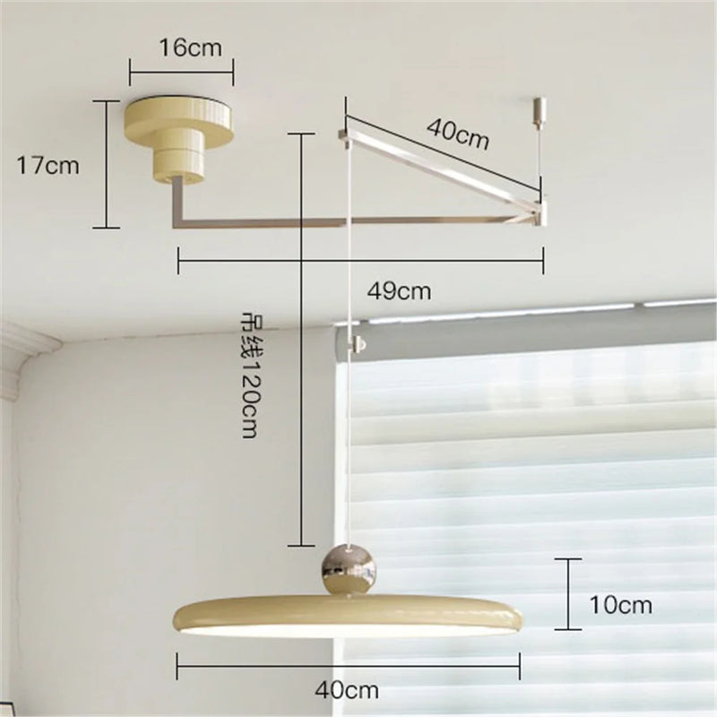 Franse LED Hanglamp – Verstelbare Chrome UFO Plafondlamp 15–30m²