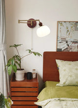 Wandlamp Nordic Wit Pompoen – LED, E27, Draaibare Arm, Moderne Stijl