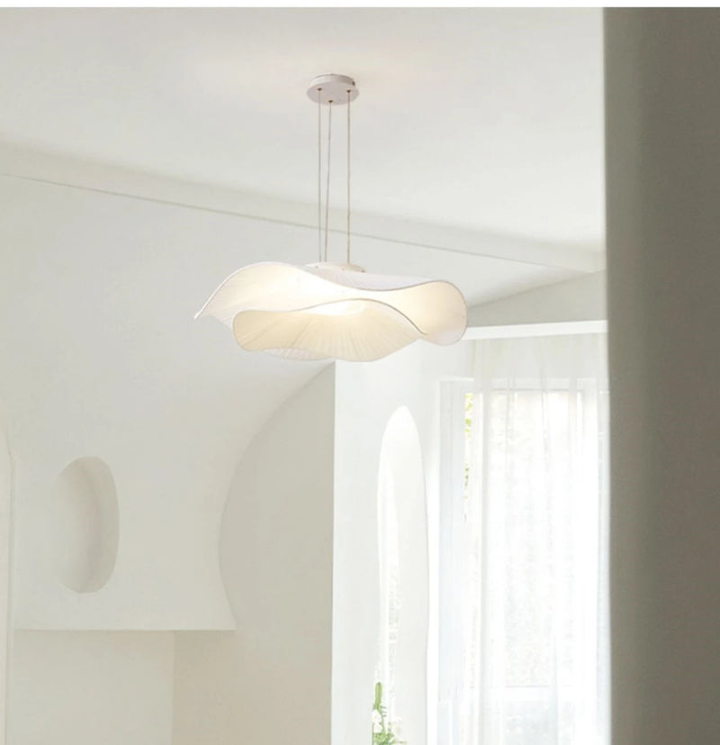 Moderne Stoffen LED Hanglamp – Dimbare Nordic Plafondlamp E27 Wit