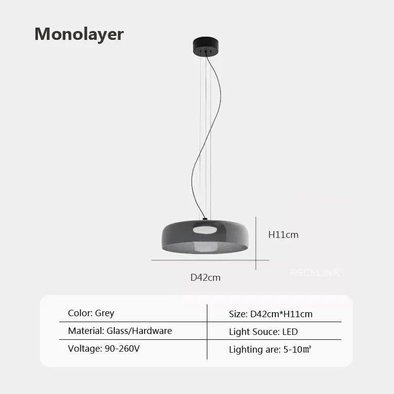 Nordic LED Hanglamp van Glas – Kleurrijke Moderne Plafondlamp