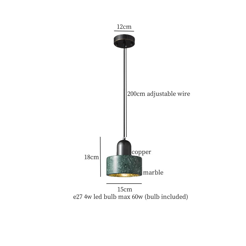 Hanglamp LED Marmer Voor Woonkamer & Slaapkamer