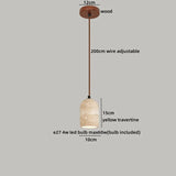 Travertin LED Hanglamp – Japanse Stijl Steen Pendant Light