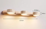 Travertin Wandlamp Rotatie – Natuursteen & Hout LED Bedlamp