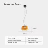 Nordic LED Hanglamp van Glas – Kleurrijke Moderne Plafondlamp