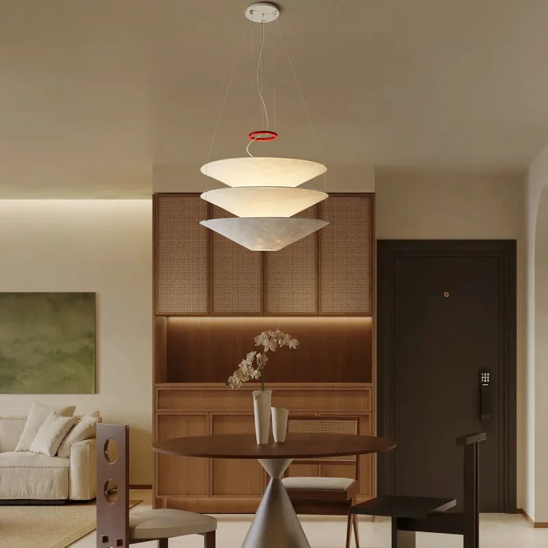 Scandinavische Papieren Hanglamp E27 5-Lichts Voor Woonkamer & Keuken