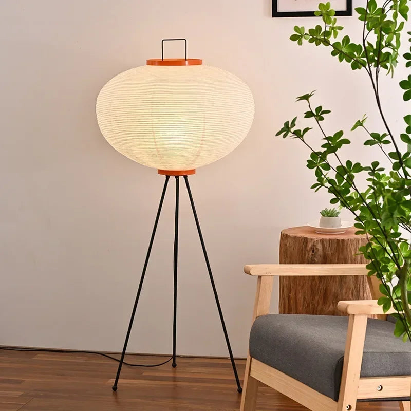 Noguchi Akari Rijstpapier Vloerlamp – Japanse Wabi Sabi Staande Lamp