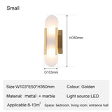 Marmeren Wandlamp – Moderne LED Sconce Zwart/Goud G4 Fitting